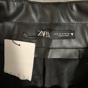 Leather shorts from zara